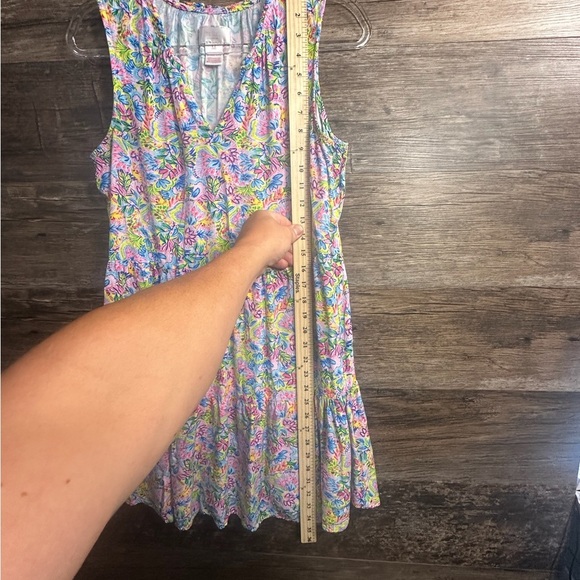 Stella Parker Pink Yellow Floral Tiered V-Neck Sundress - Picture 4 of 8